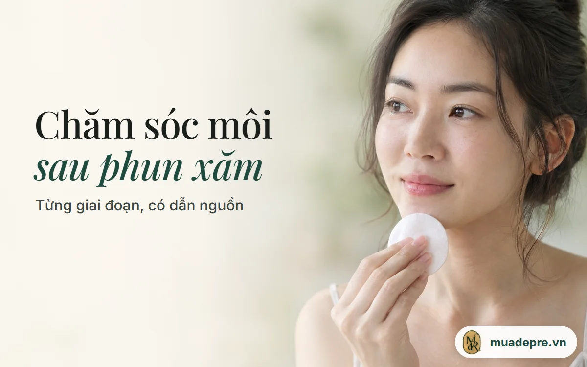 Chăm sóc môi sau phun xăm: lộ trình từng giai đoạn từ ngày 1 đến tuần 6