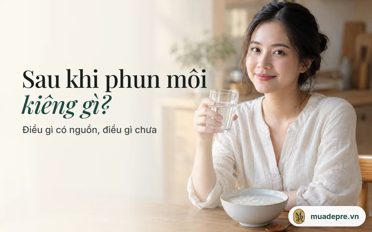 Sau khi phun môi kiêng gì? Lời khuyên nào có nhiều nguồn, lời khuyên nào chưa có bằng chứng