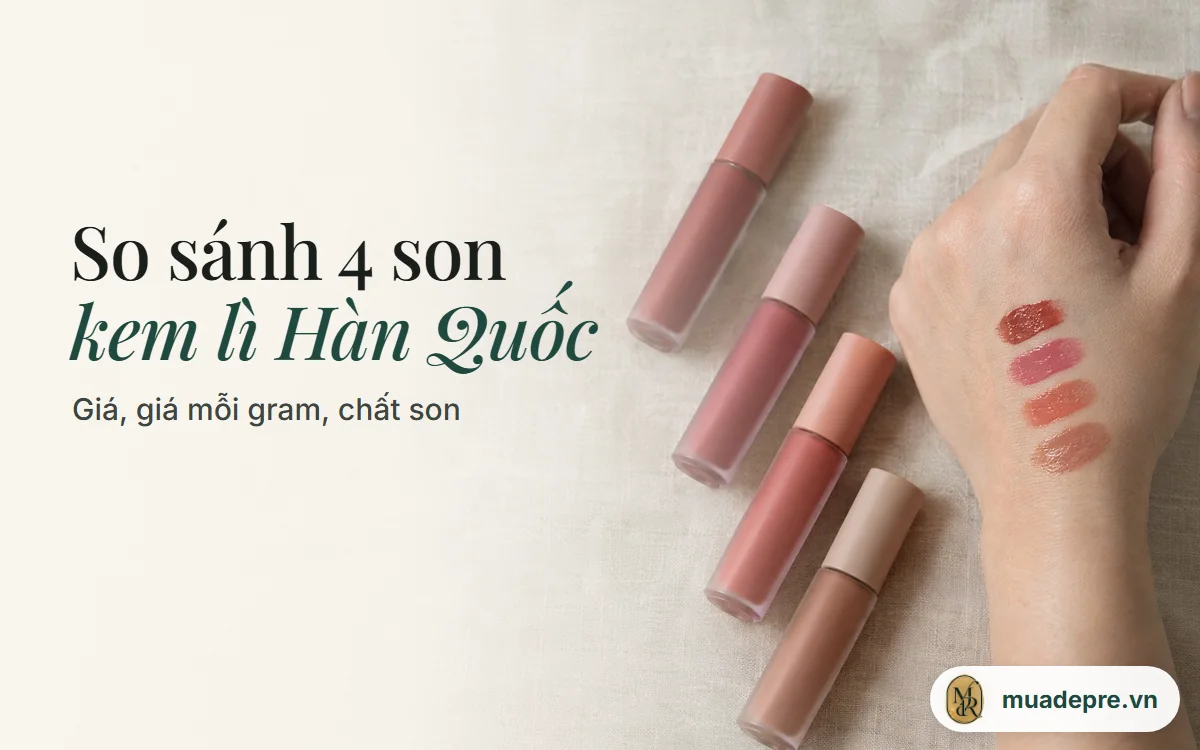 So sánh son kem lì Hàn Quốc: Merzy, BBIA, Black Rouge, Romand khác nhau ở đâu?