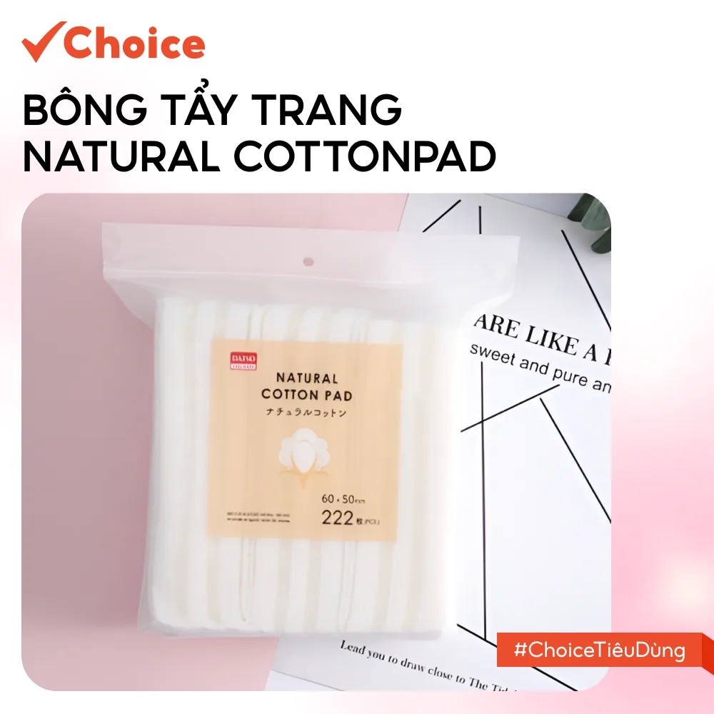 Bông tẩy trang Natural Choice XB02 cottonpad