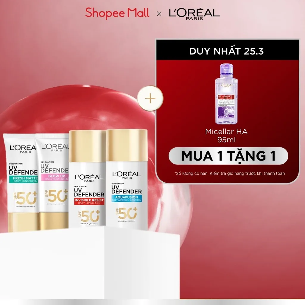 Kem chống nắng L'Oreal UV Defender Serum 50ml: mỏng nhẹ, thoáng da