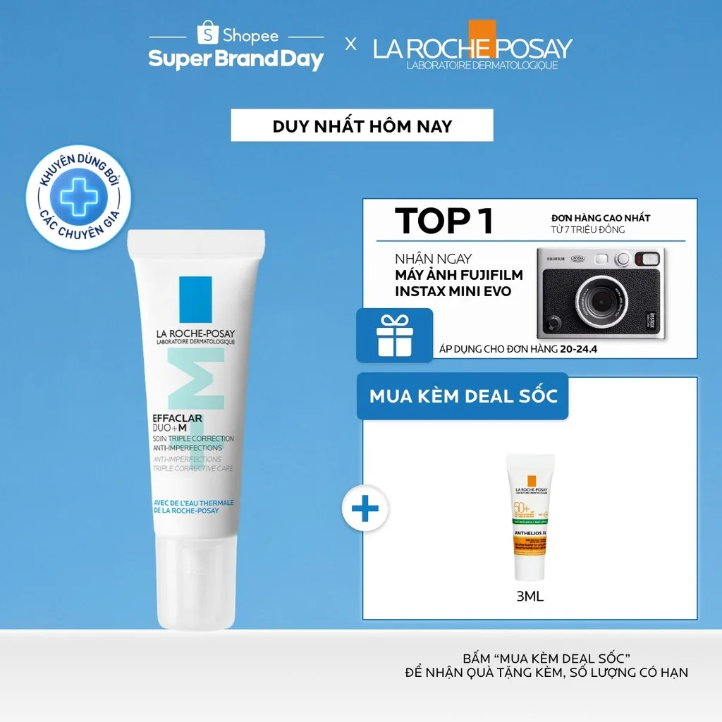 Kem giảm mụn La Roche-Posay Effaclar Duo+ M: Cứu tinh cho da mụn