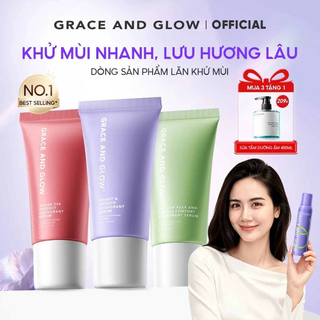 Lăn khử mùi Grace & Glow Black Opium: Thơm sang, sáng mịn vùng nách