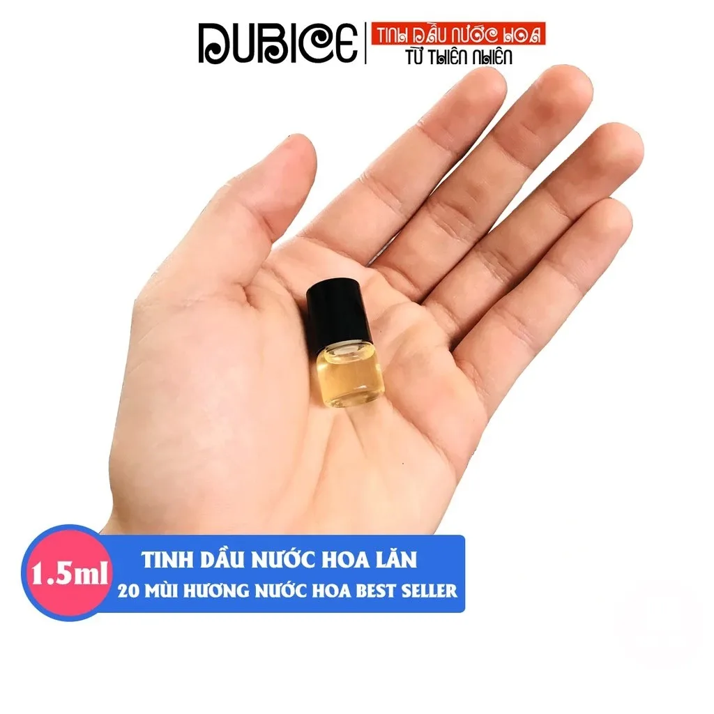 Tinh dầu nước hoa Pháp dạng lăn dubice 1.5ml: 20 mùi, lưu hương 12h