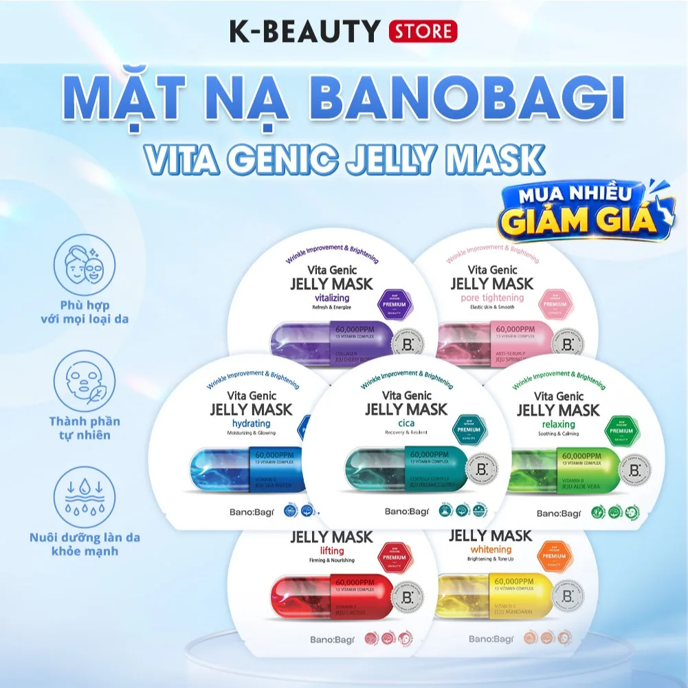 Mặt nạ BANOBAGI Vita Genic Jelly Mask: Căng mọng chỉ với 30K