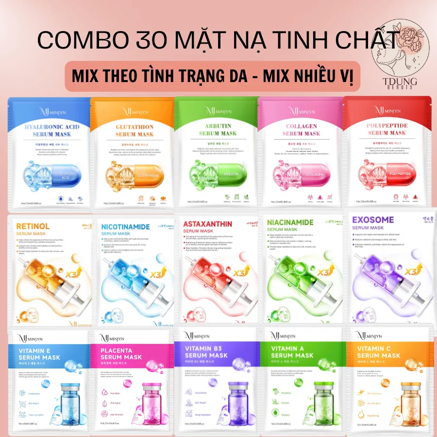 Mặt nạ MINJYN collagen ốc sên: Cấp ẩm mờ thâm giá hạt dẻ