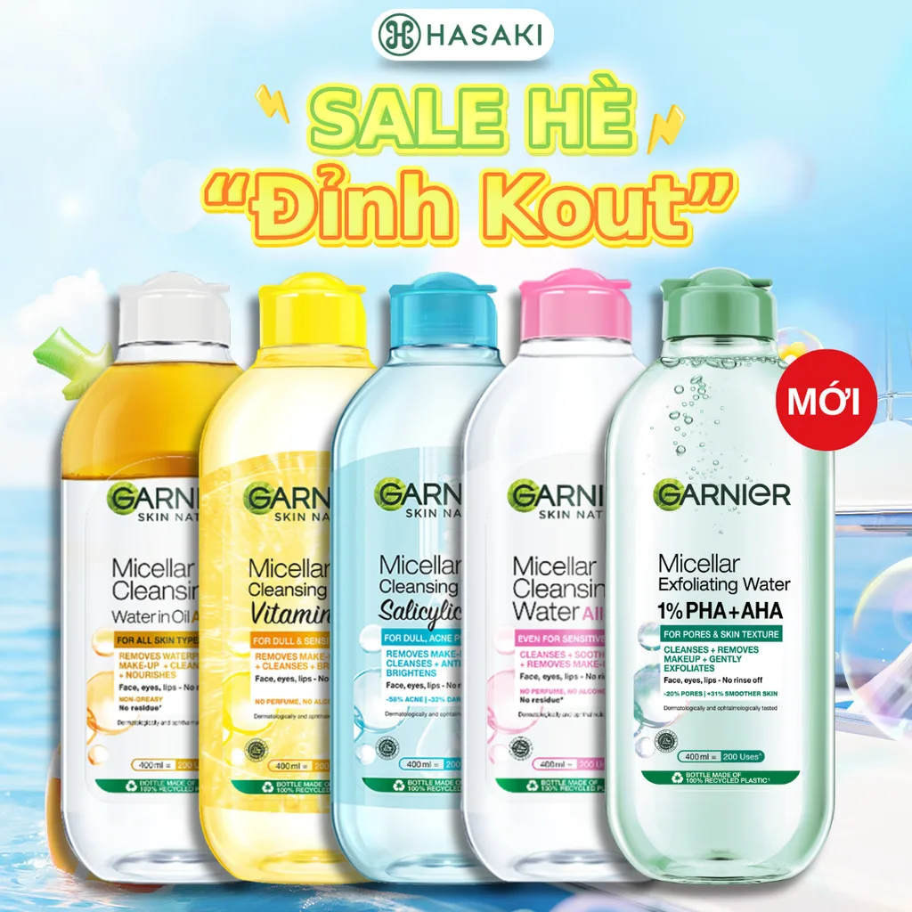 Nước tẩy trang Garnier Micellar 400ml: Sạch dịu nhẹ, đáng từng đồng