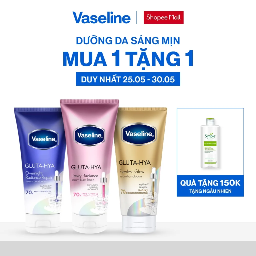 Serum dưỡng thể Vaseline Gluta-Hya 300ml