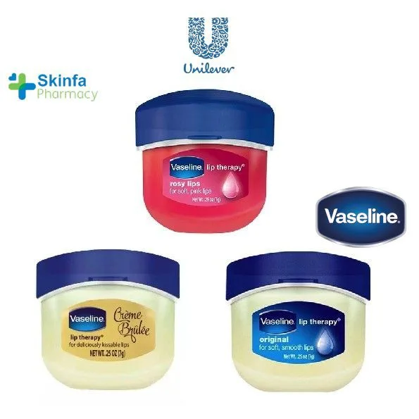 Sáp dưỡng môi Vaseline Lip Therapy dạng hũ 7g (chọn bản Original)