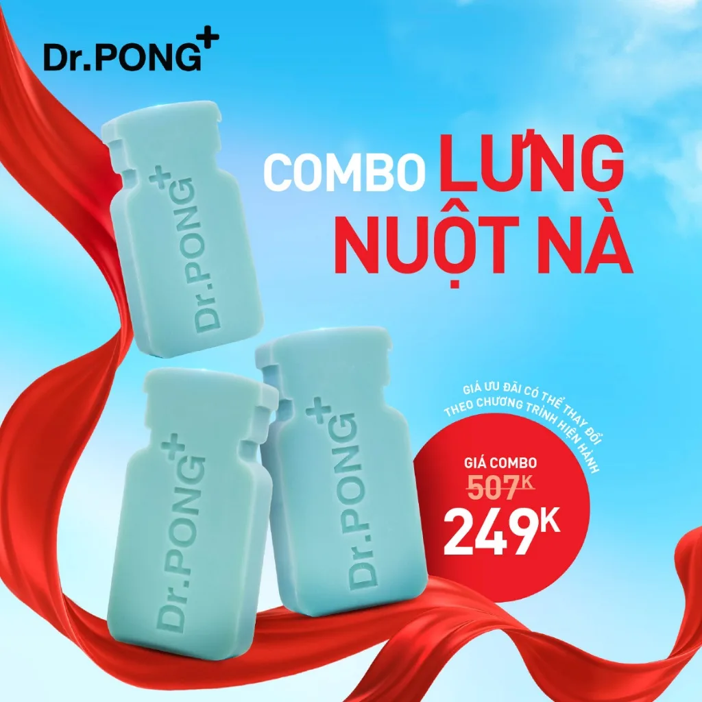 Xà phòng hỗ trợ giảm mụn lưng và trắng da Dr.PONG Natural Volcanic Sulphur Soap 70g