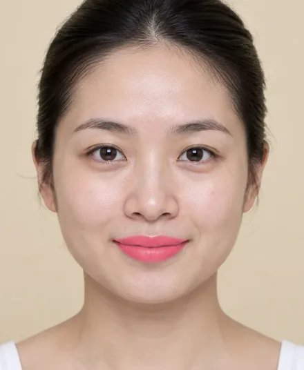Thử son hồng san hô trên ảnh mẫu