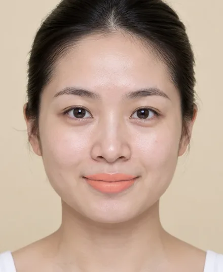 Thử son cam đào trên ảnh mẫu